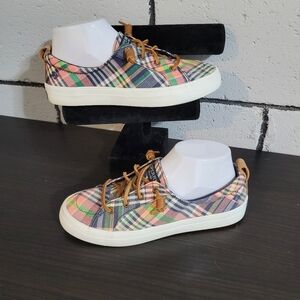 3/$50 SALE! Sperry's Topsiders in Colorful Plaid Women's Size 7